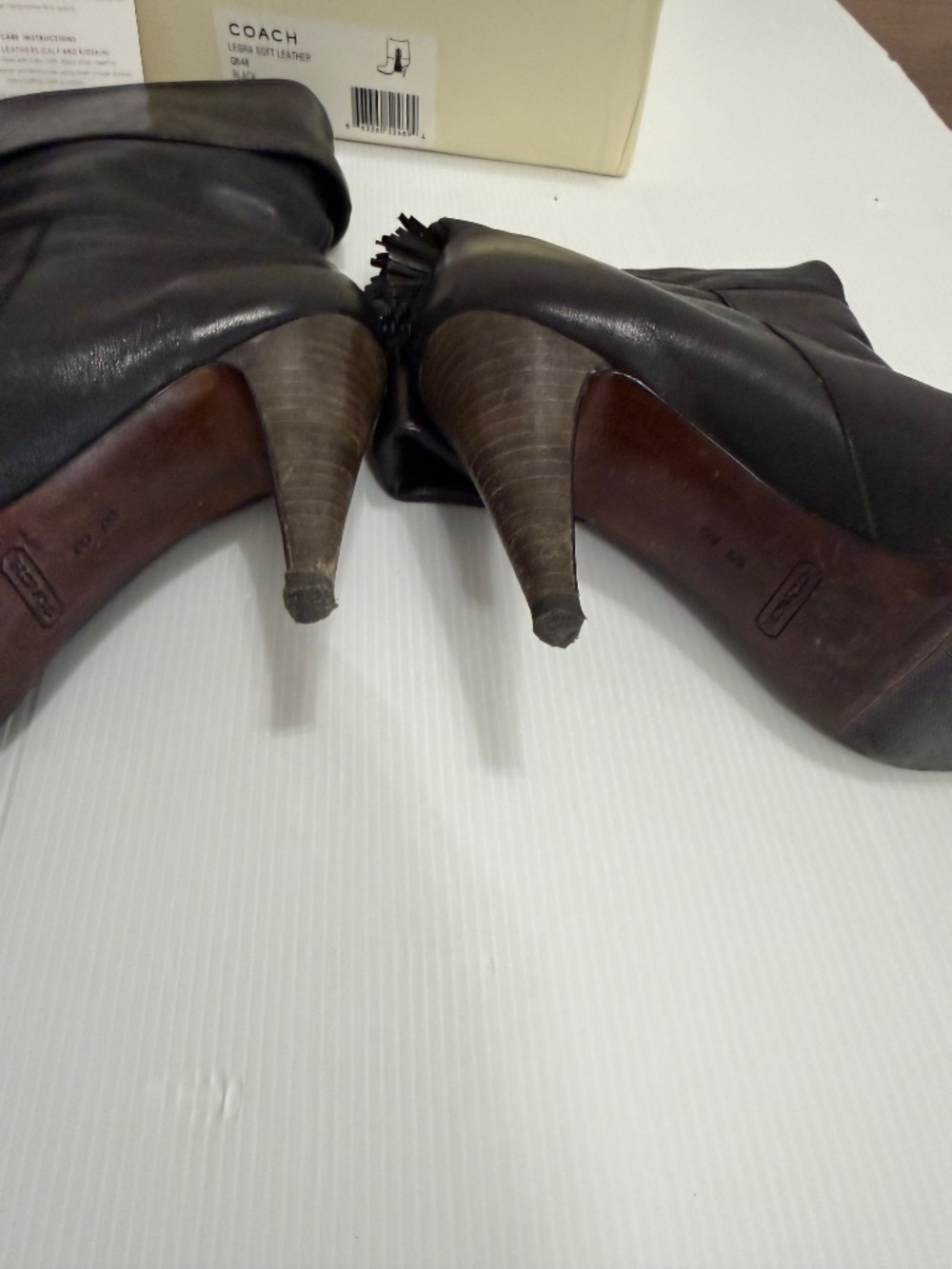 Coach "Legra" Soft Leather Tassel Boots - Size 8 - OG Box Included - Picture 8 of 12